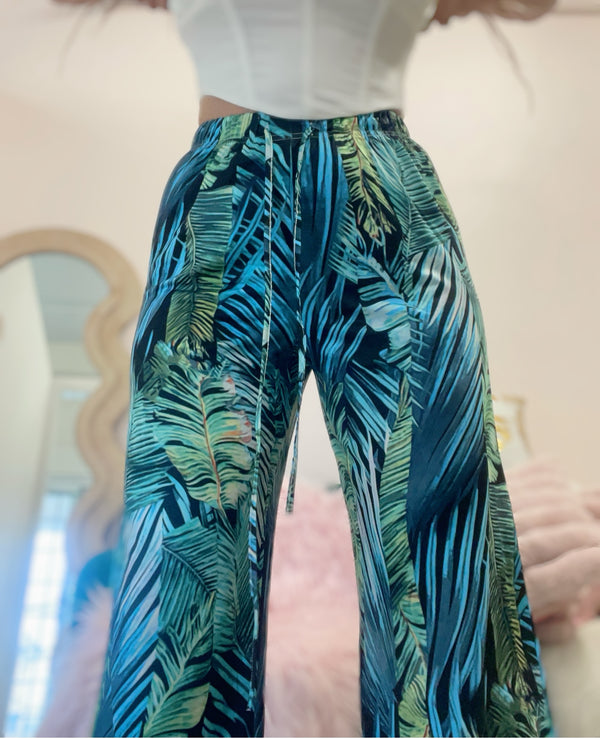 Palm leaf pants - Flamingo Frock