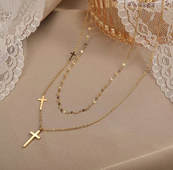 Blessed layered necklace - Flamingo Frock
